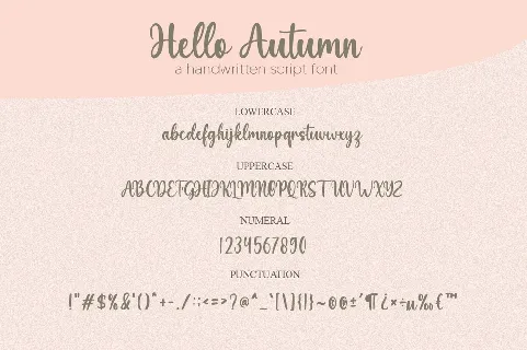 Hello Autumn font