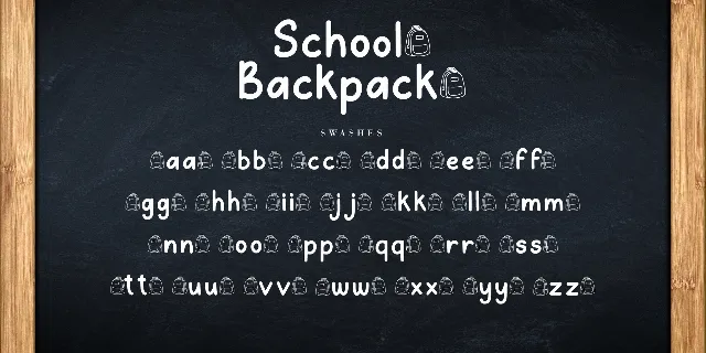 School Backpack font