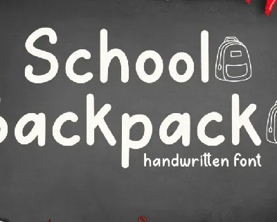 School Backpack font