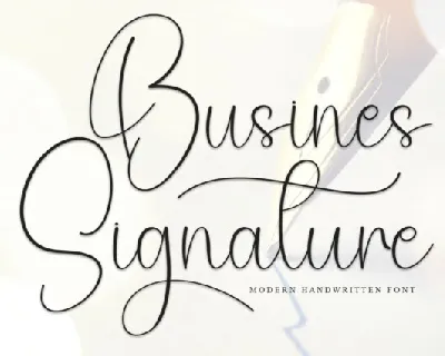 Busines Signature Script font