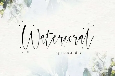 Watercoral Natural Script font