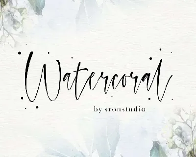 Watercoral Natural Script font