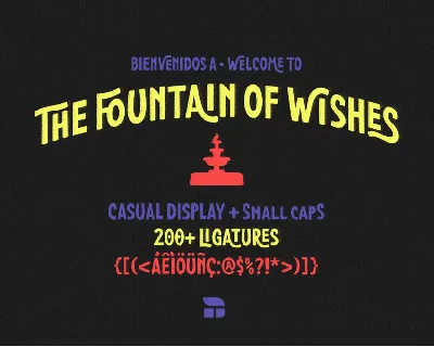 The Fountain of Wishes font