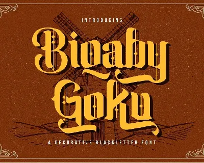 Biqaby Goku font