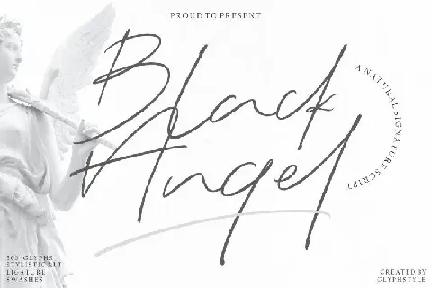 Black Angel Signature font