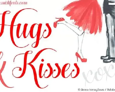 Hugs and Kisses Xoxo font