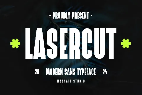 Lasercut font