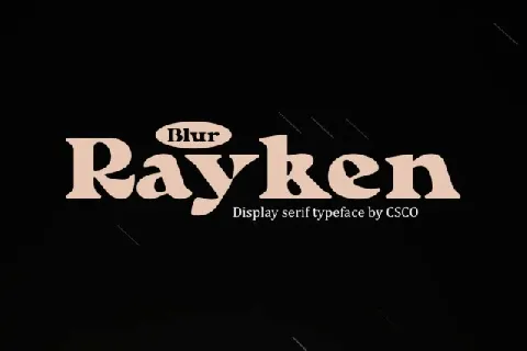 Rayken Blur font