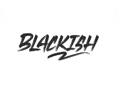 Blackish Brush font