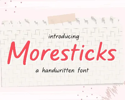 Moresticks font