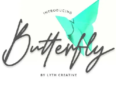 Butterfly Signature font
