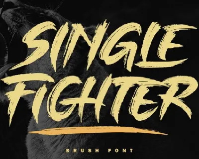 Single Fighter Brush font