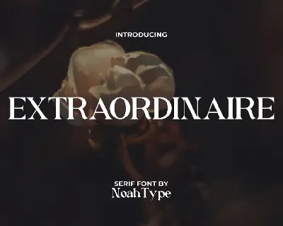 Extraordinaire Demo font