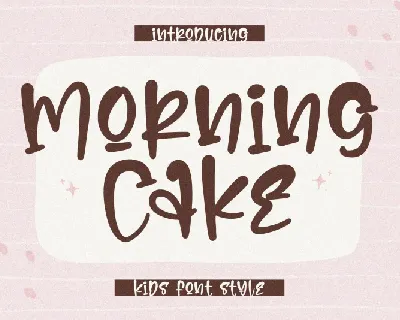 Morning Cake font