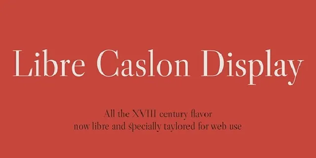 Libre Caslon Display font