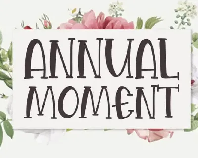 Annual Moment Display font