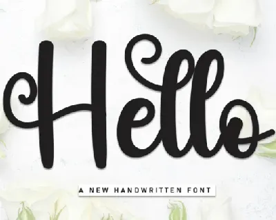 Hello Script font