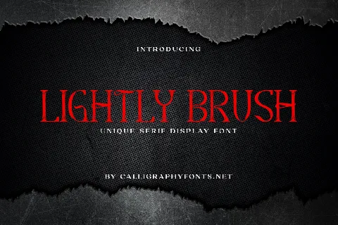 Lightly Brush Demo font