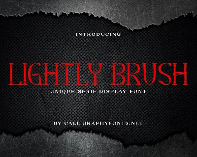 Lightly Brush Demo font