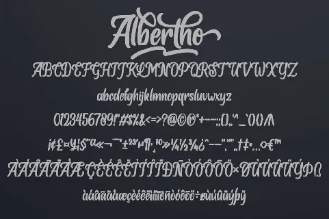 Albertho Bold Script font