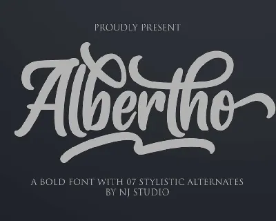 Albertho Bold Script font