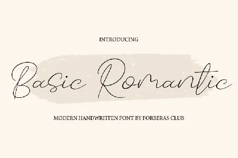 Basic Romantic font