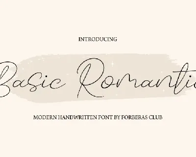 Basic Romantic font