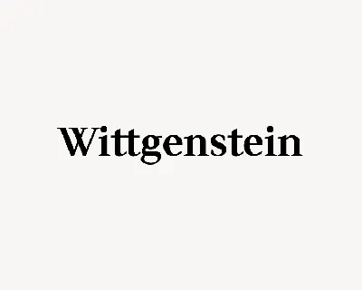 Wittgenstein font
