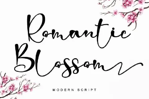 Romantic Blossom Script font