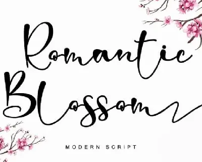 Romantic Blossom Script font