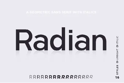 Radian font