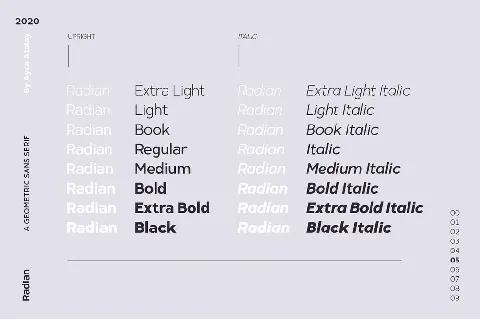 Radian font