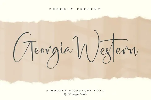 Georgia Western Script font