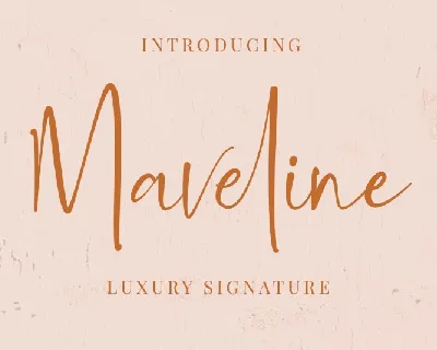 Maveline Luxury Signature font