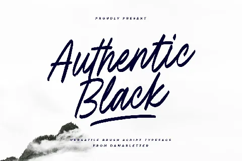 Authentic Black font