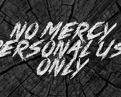 No Mercy Personal Use Only font