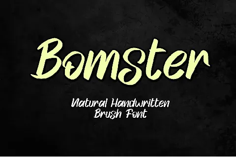 Bomster font