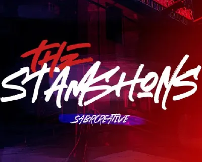 The Stamshons Brush font