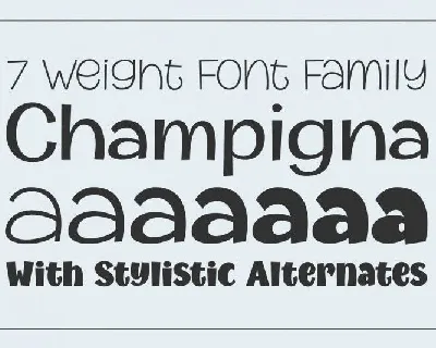 Champigna Family font