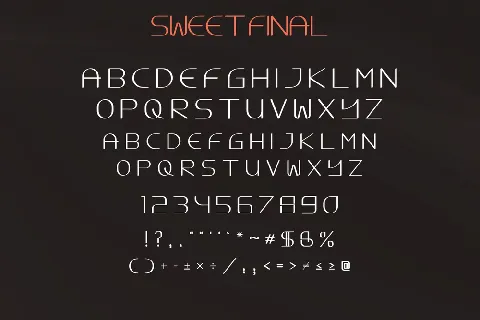 Sweet Final Demo font