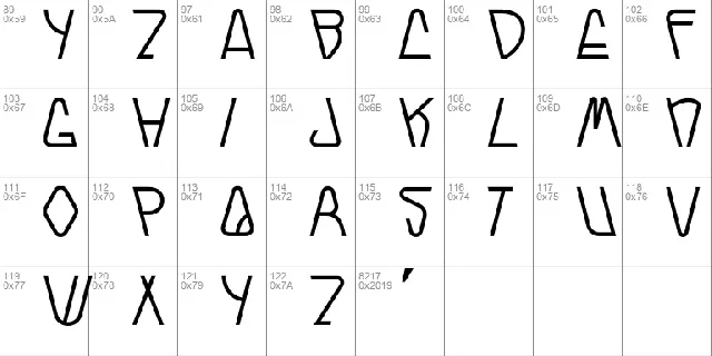 Mizzenie font