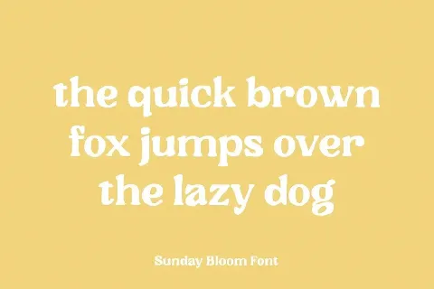 Sunday Bloom font