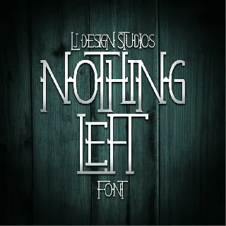 Nothing Left font