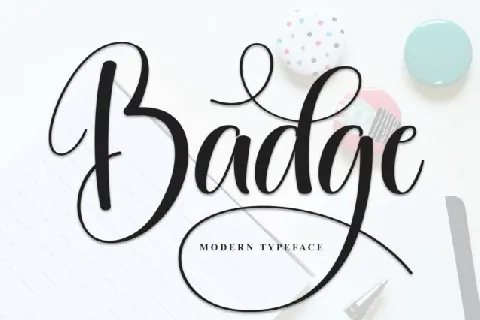 Badge Calligraphy font