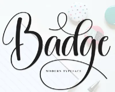 Badge Calligraphy font