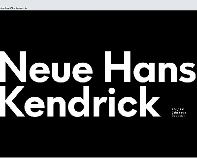 Neue Hans Kendrick Free font