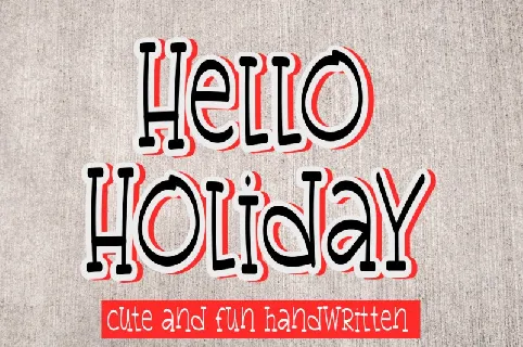 Hellow Holiday font