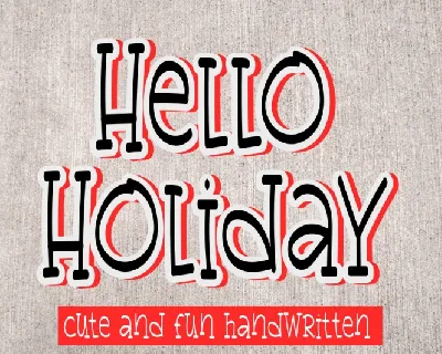 Hellow Holiday font