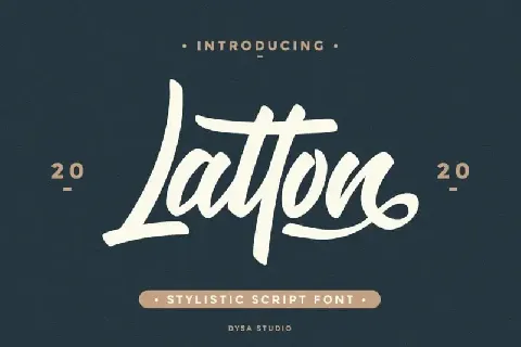 Latton Brush font