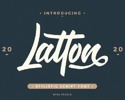 Latton Brush font